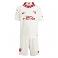 Billiga Manchester United Barnkläder Tredje fotbollskläder till baby 2023-24 Kortärmad (+ Korta byxor)